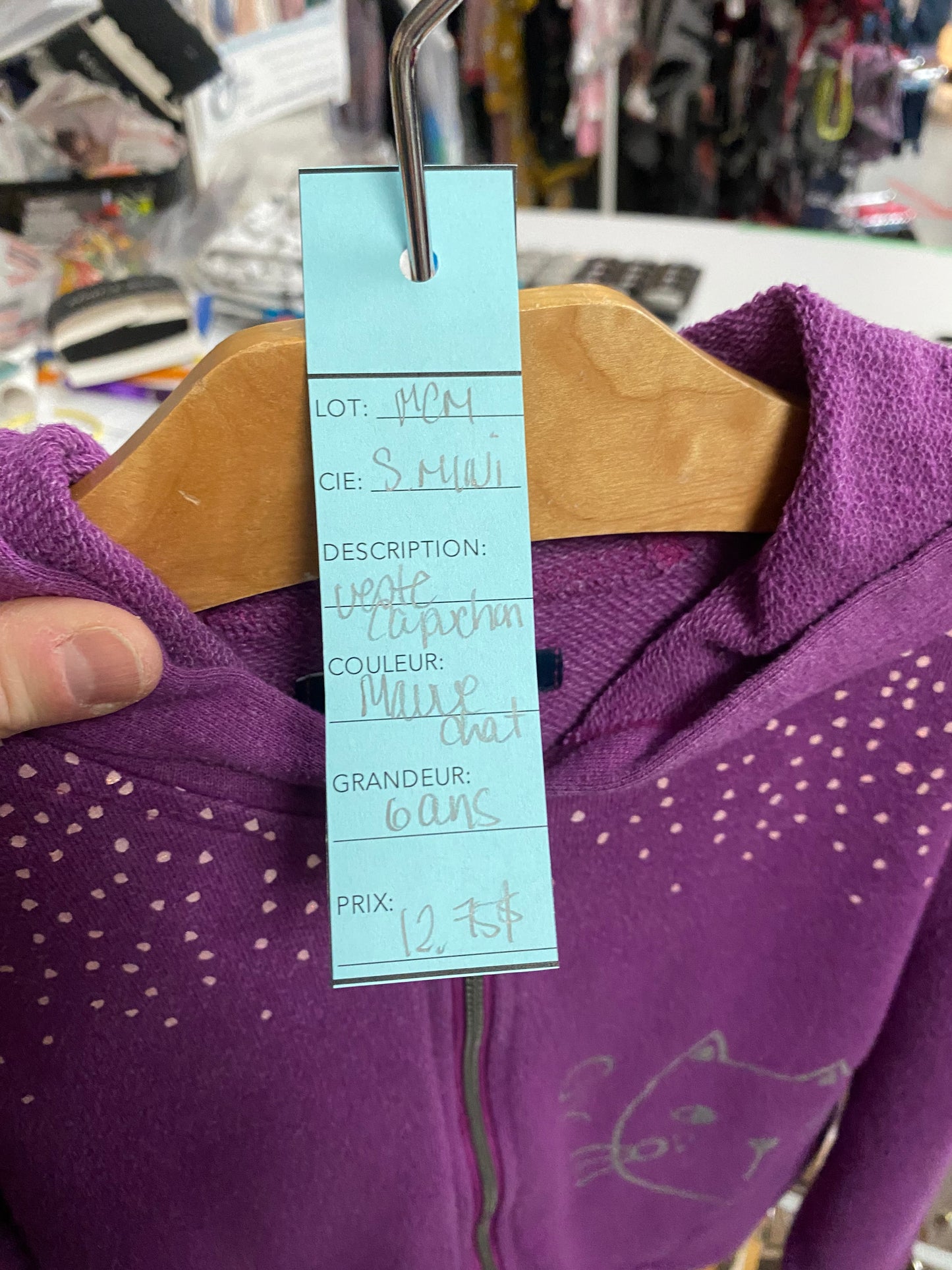 Friperie - 6 ans - veste - souris mini -