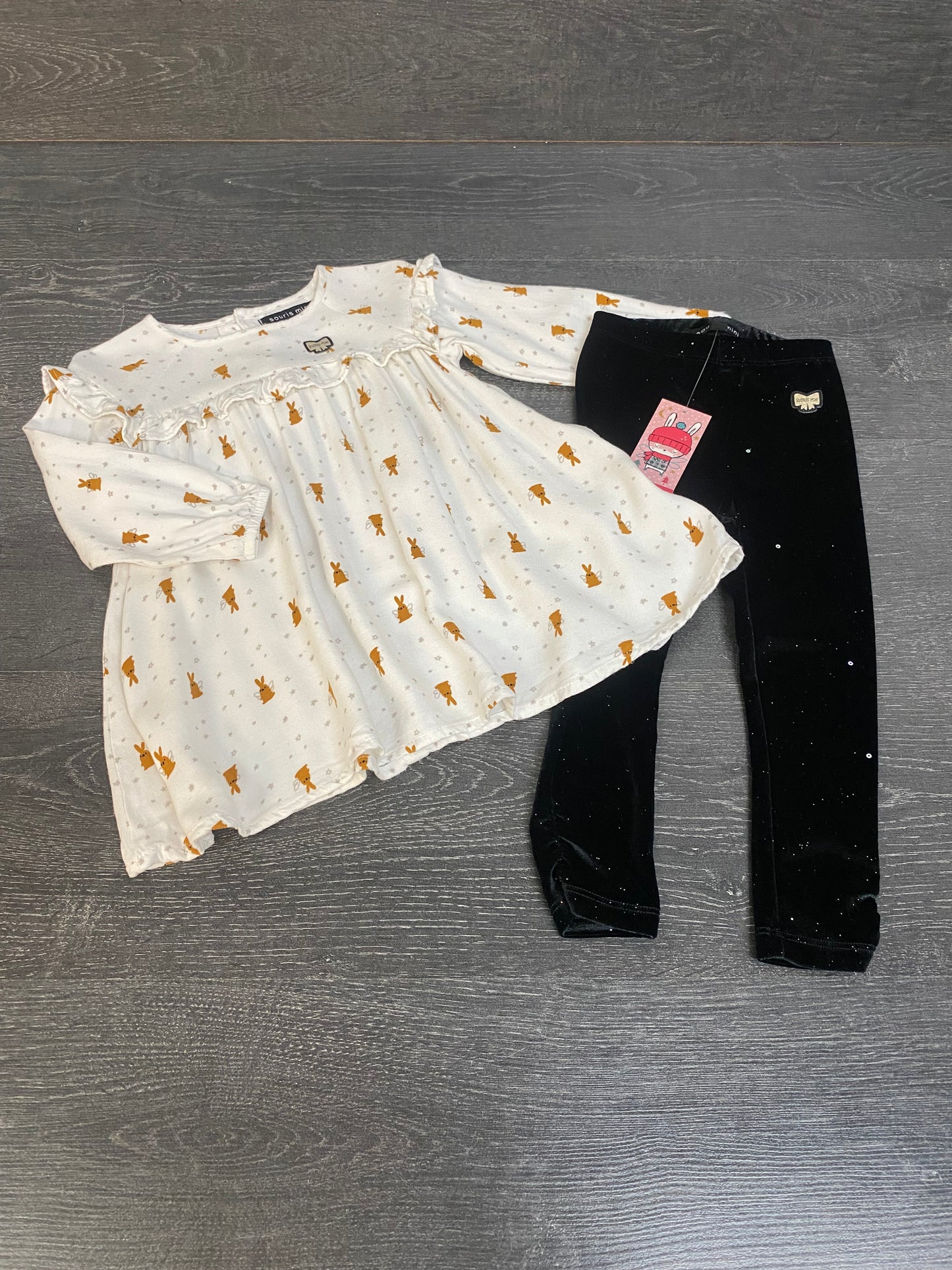 Neuf et usagé - 18-24 mois - tunique et legging velours -