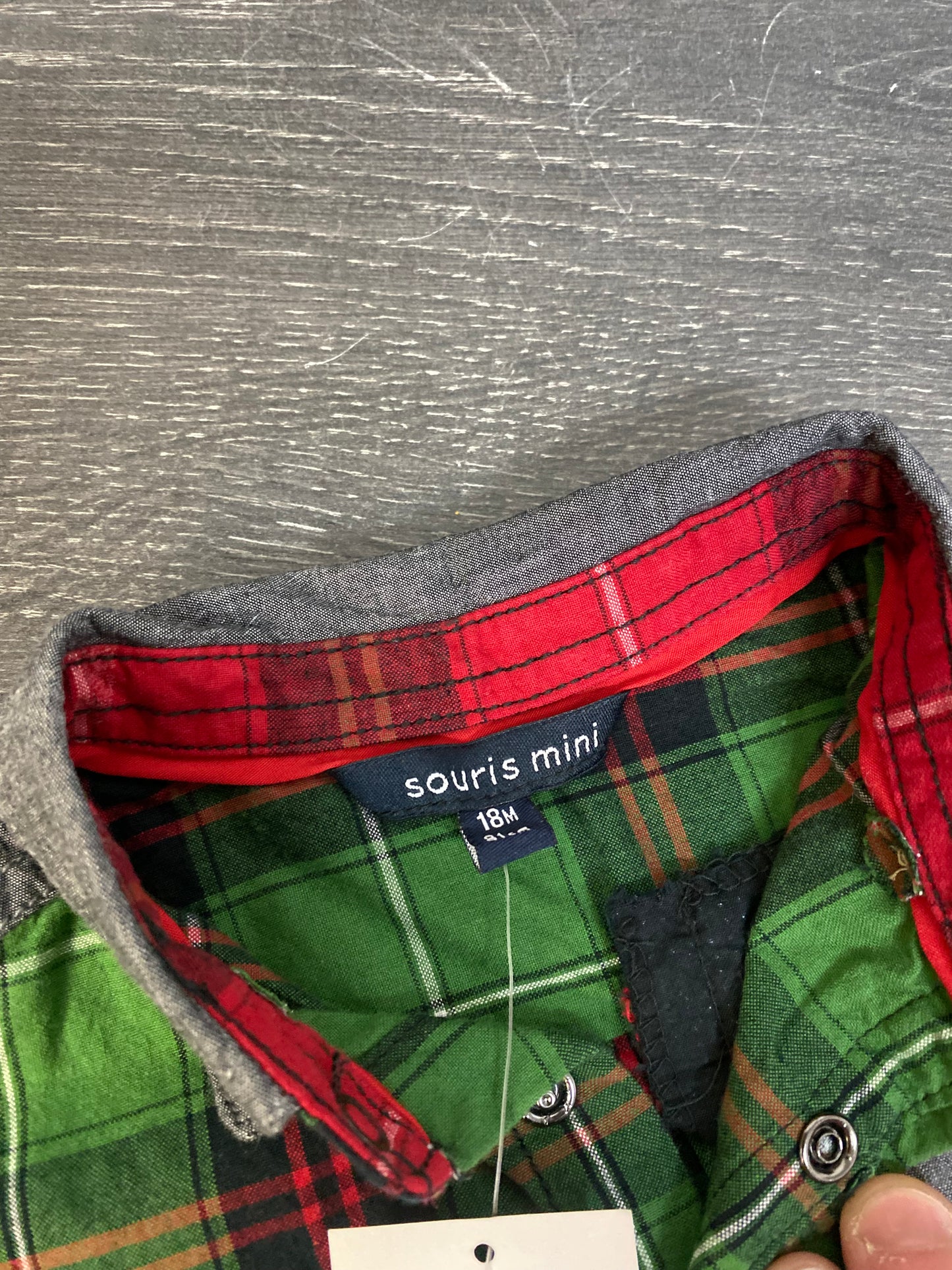 Chemise a carreaux - souris mini - 18 mois -