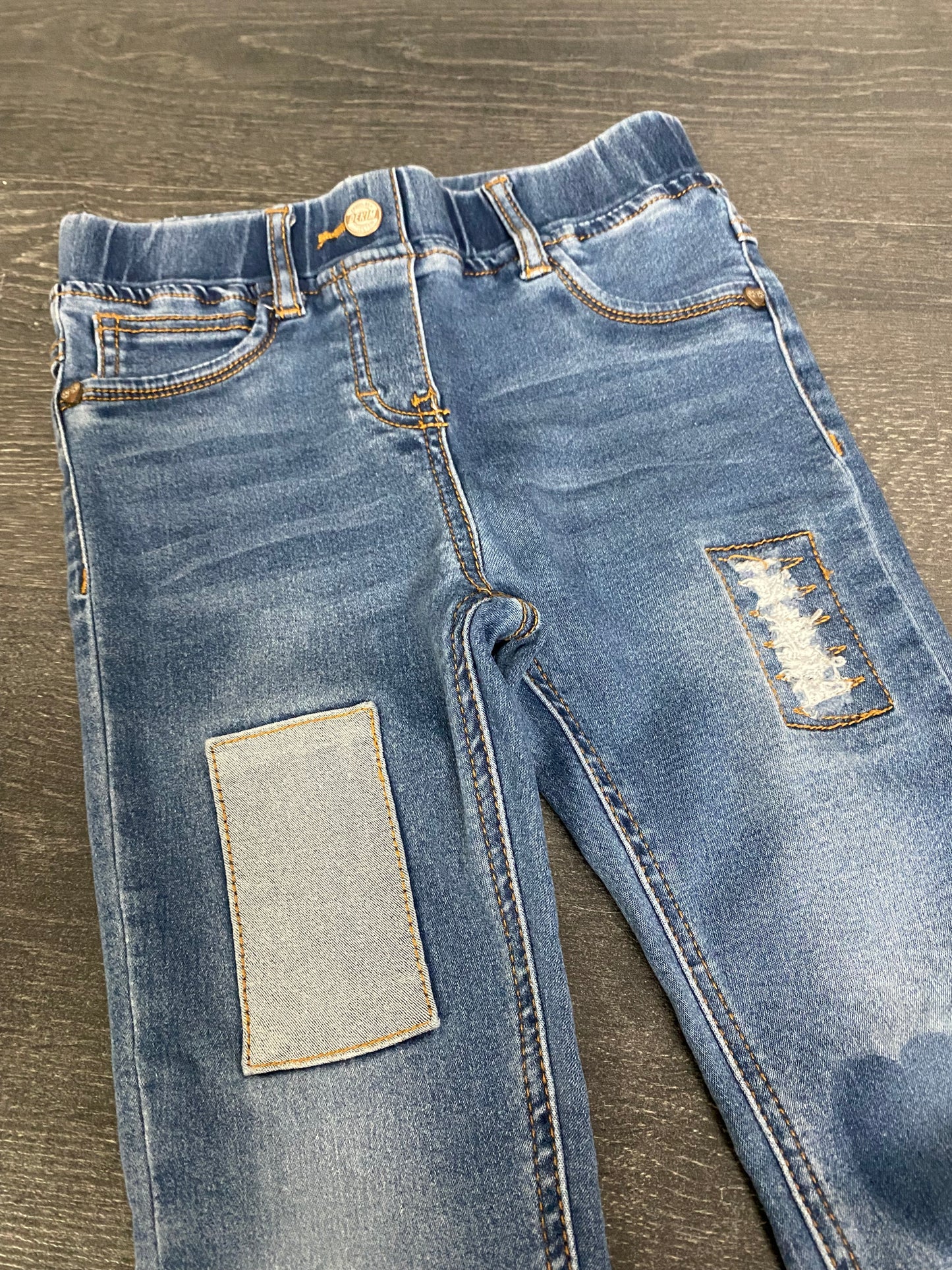 Friperie - jeans skinny - 7 ans - voir ma note - souris mini