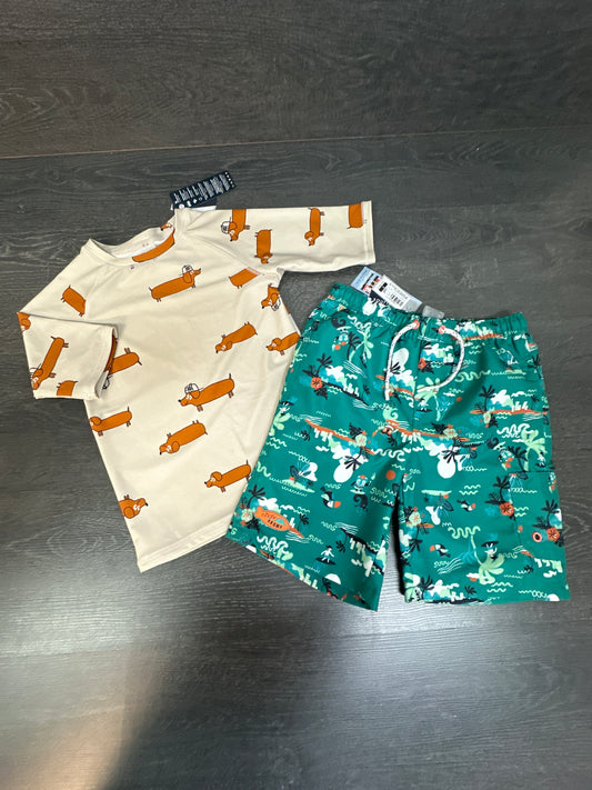 duo rashguard short maillot 7ans