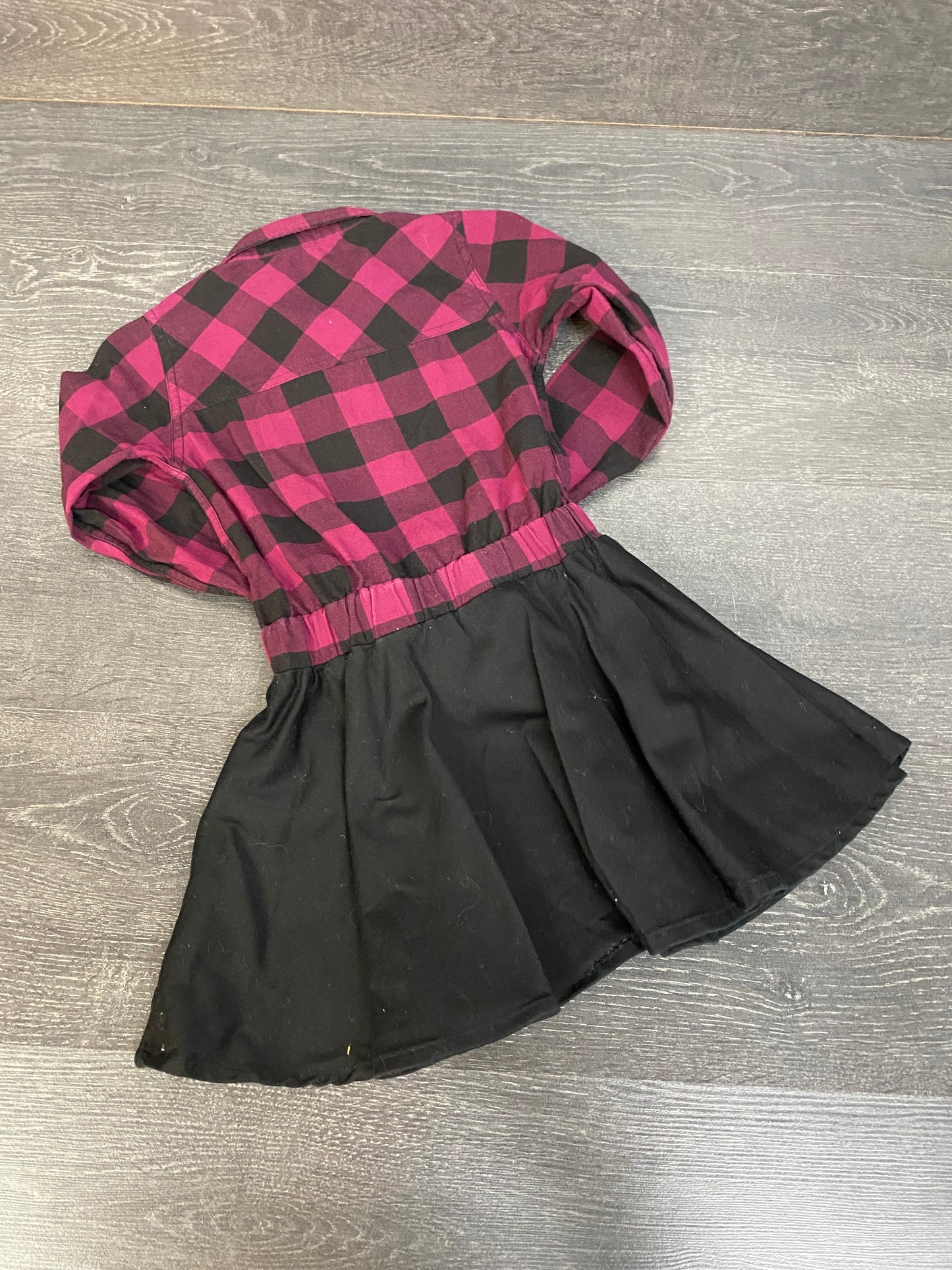 Friperie - robe - nano - 4 ans - noir et fuschia