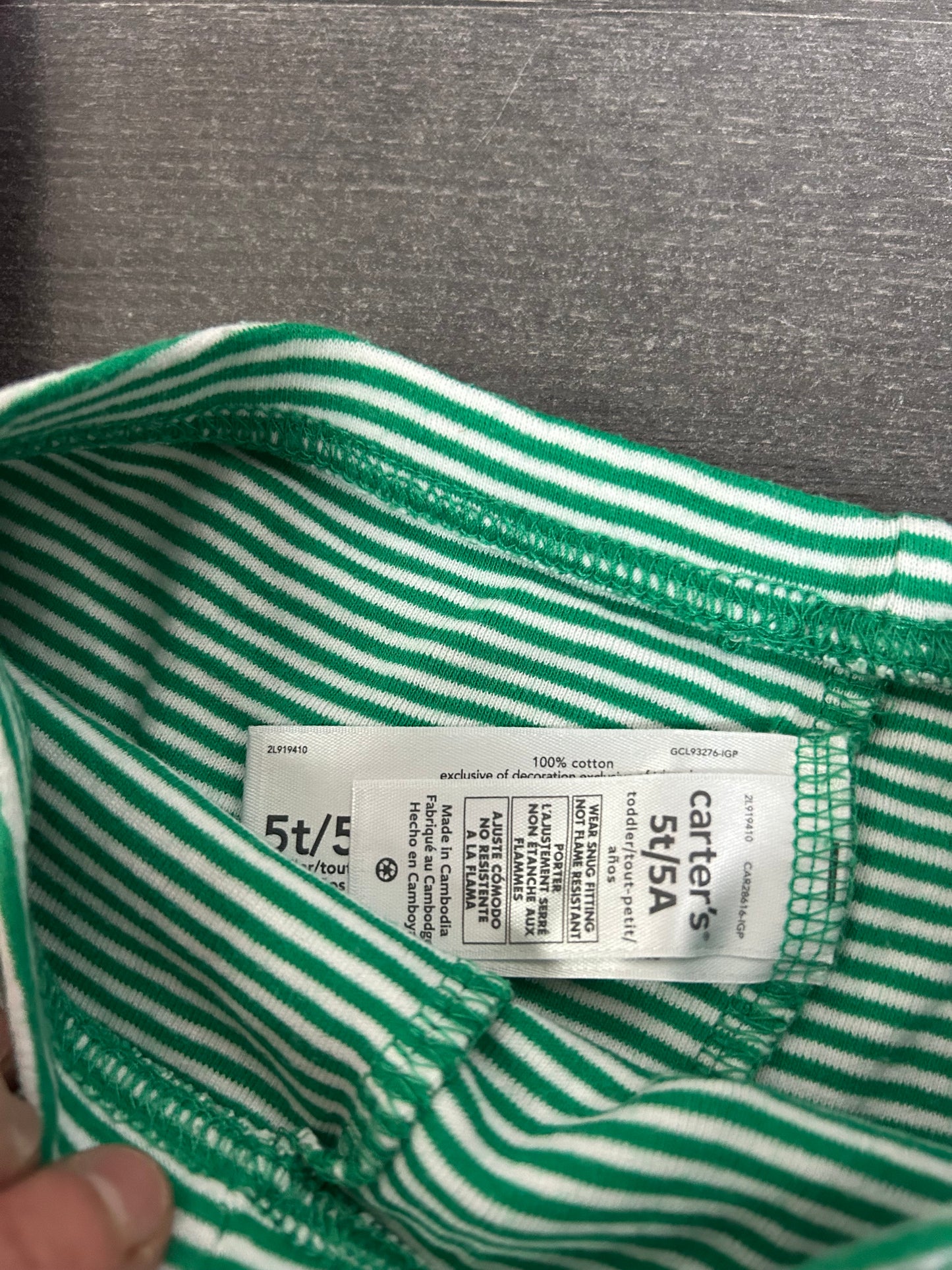 Friperie - carters pyjama été - 5 ans
