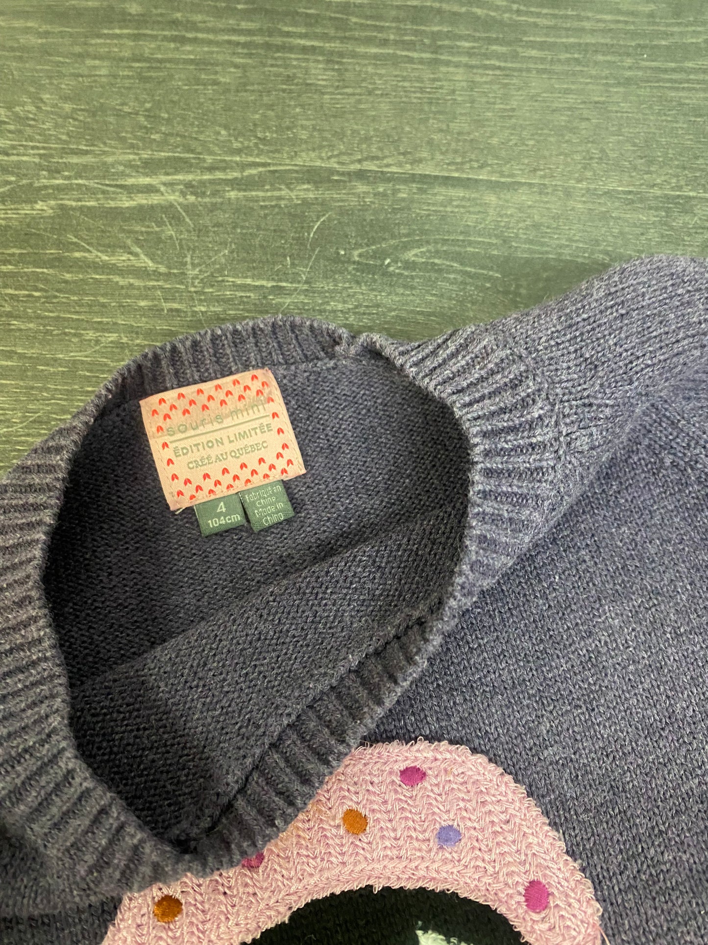 Friperie - tricot - 4 ans - souris mini