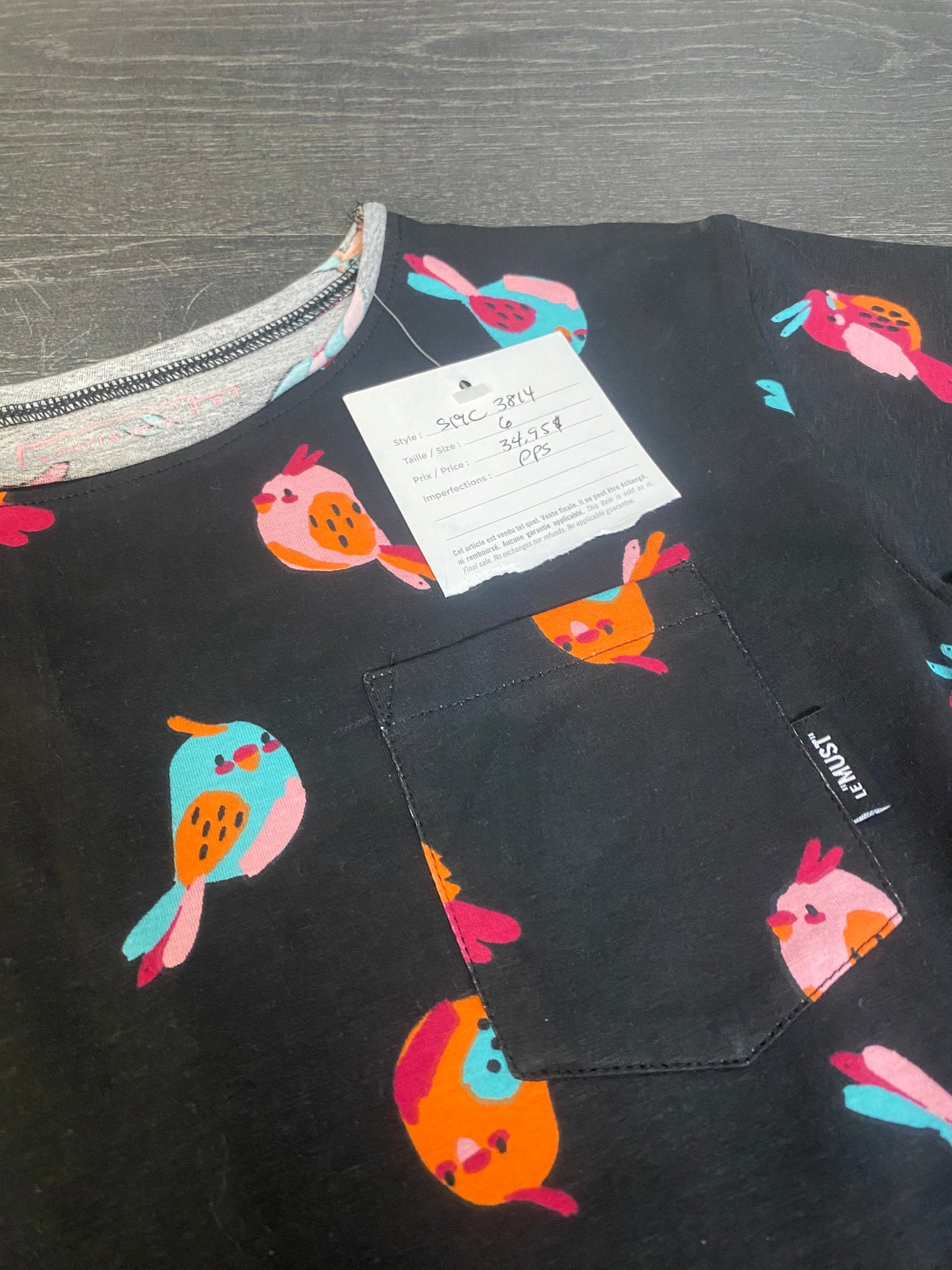 REservé - Tunique - 6 ans - souris mini - echantillon