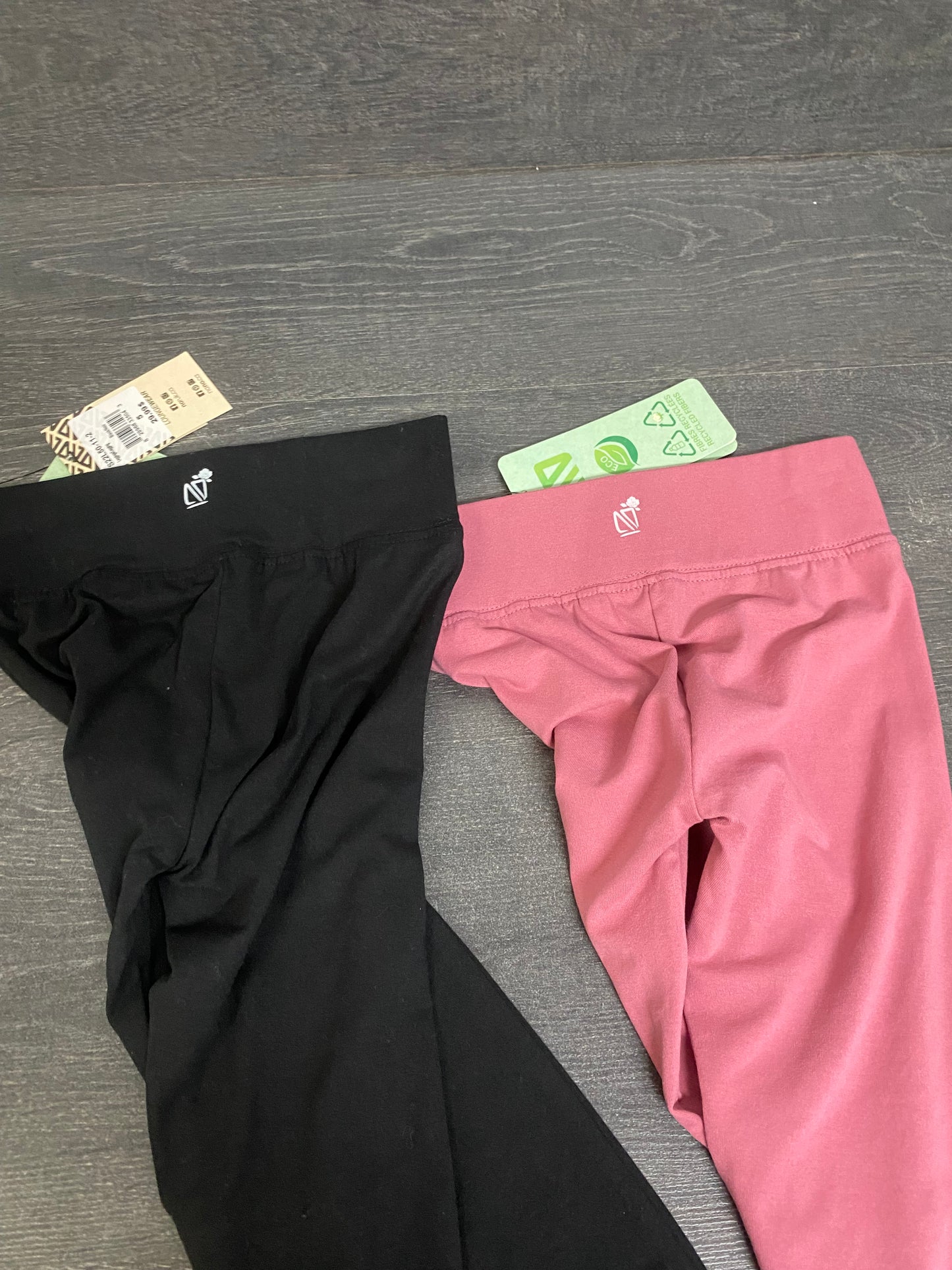 Duo legging - nano - 5 ans - noir et rose