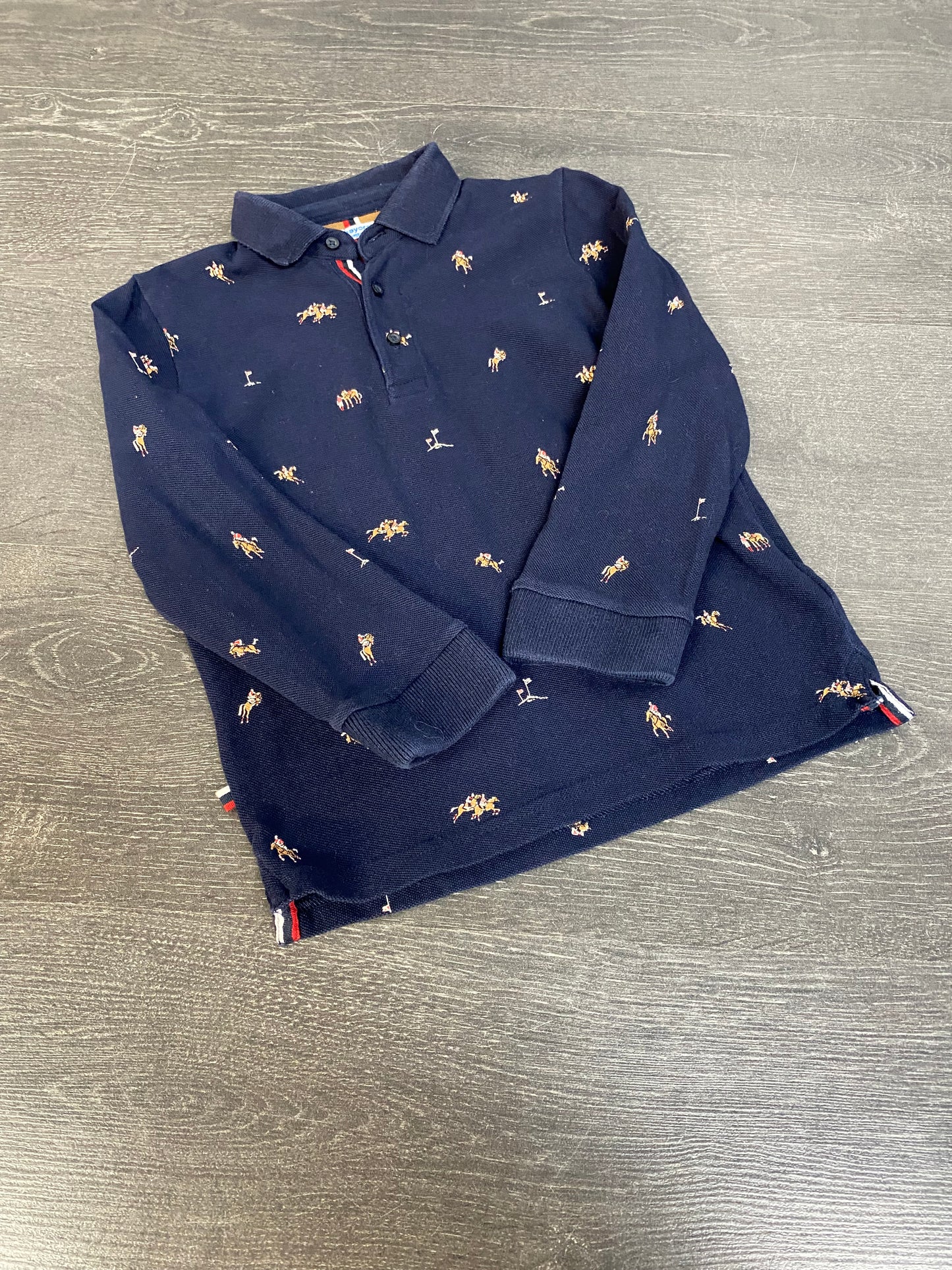 Friperie - polo manches longues - 5 ans