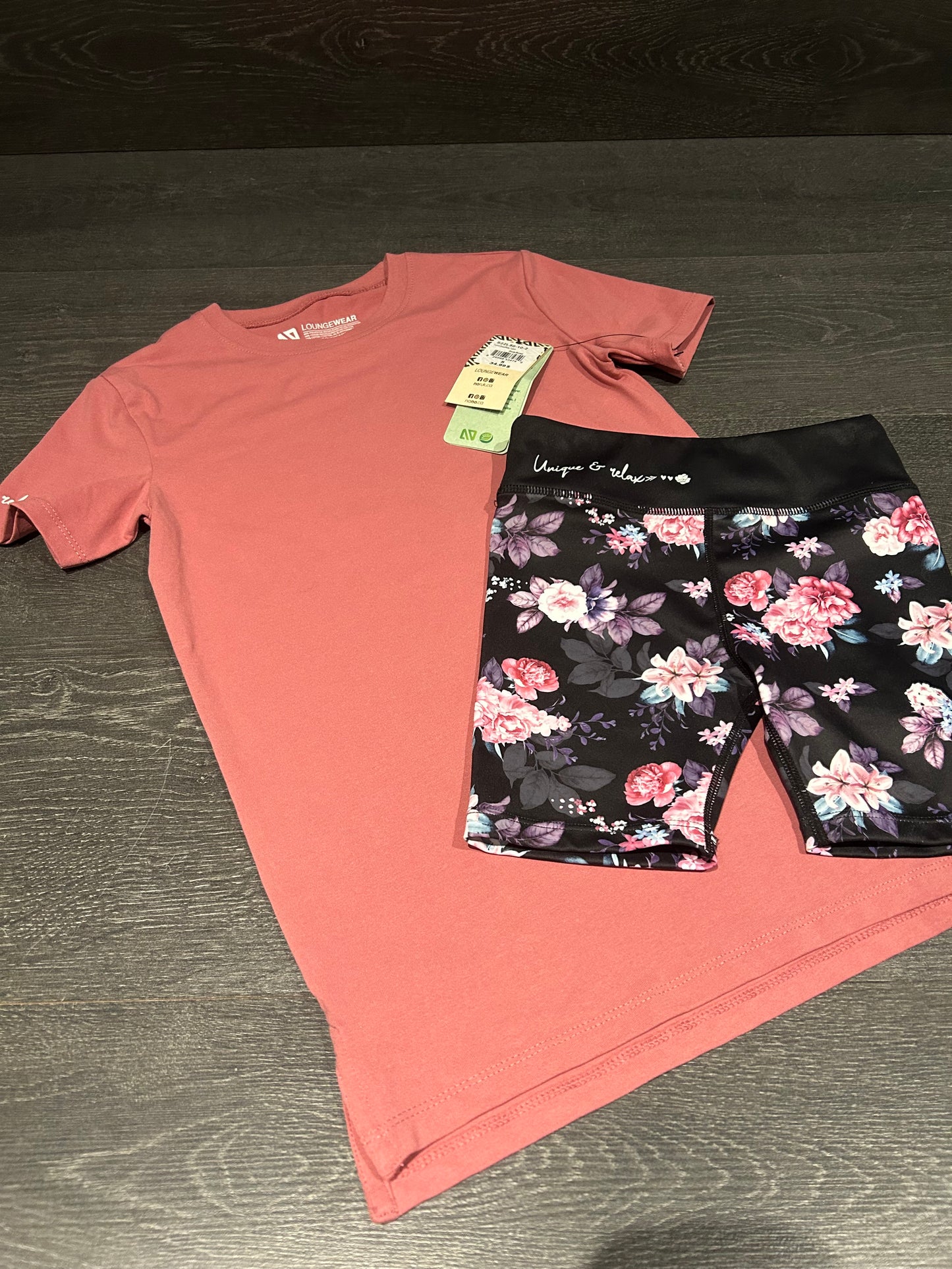 Reservé sch -Tunique neuve et legging comme neuf - Nano - 5 ans - rose et noir