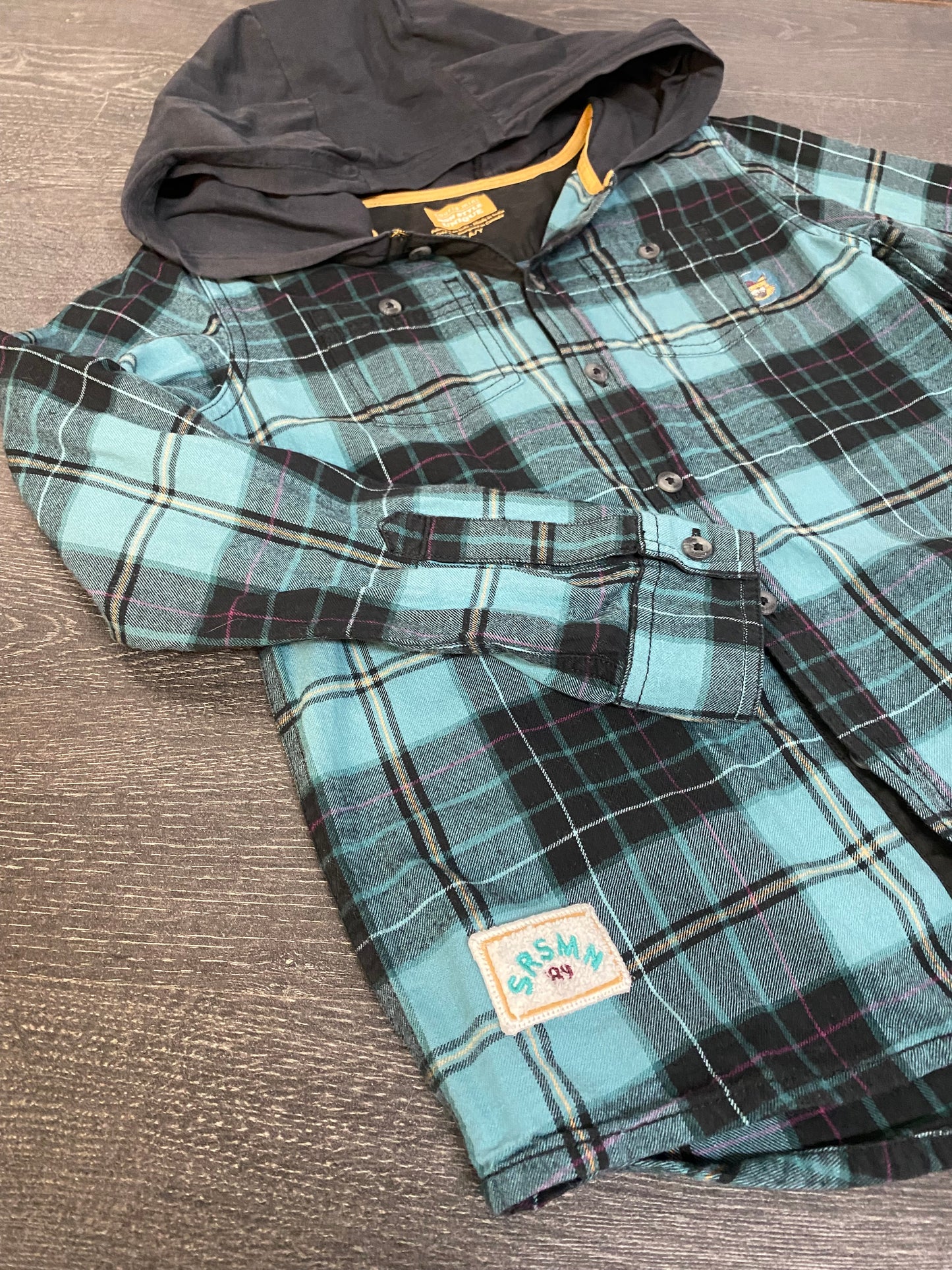 Friperie - chemise a capuchon - 8 ans - souris mini -