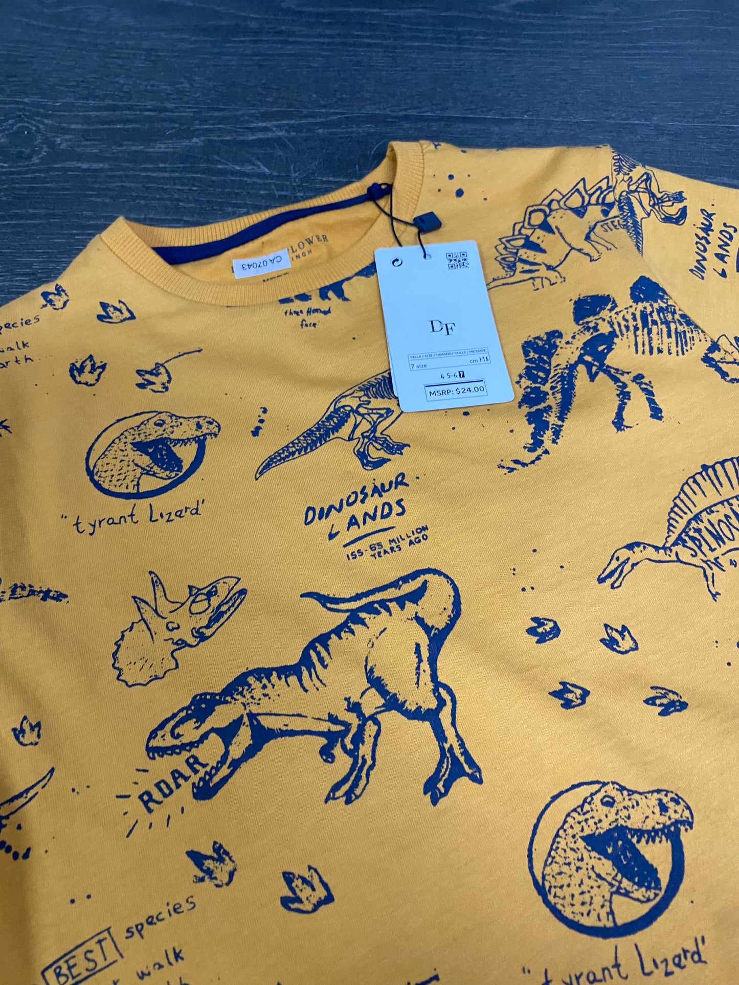 Denim et flower - 7 ans - t shirt -