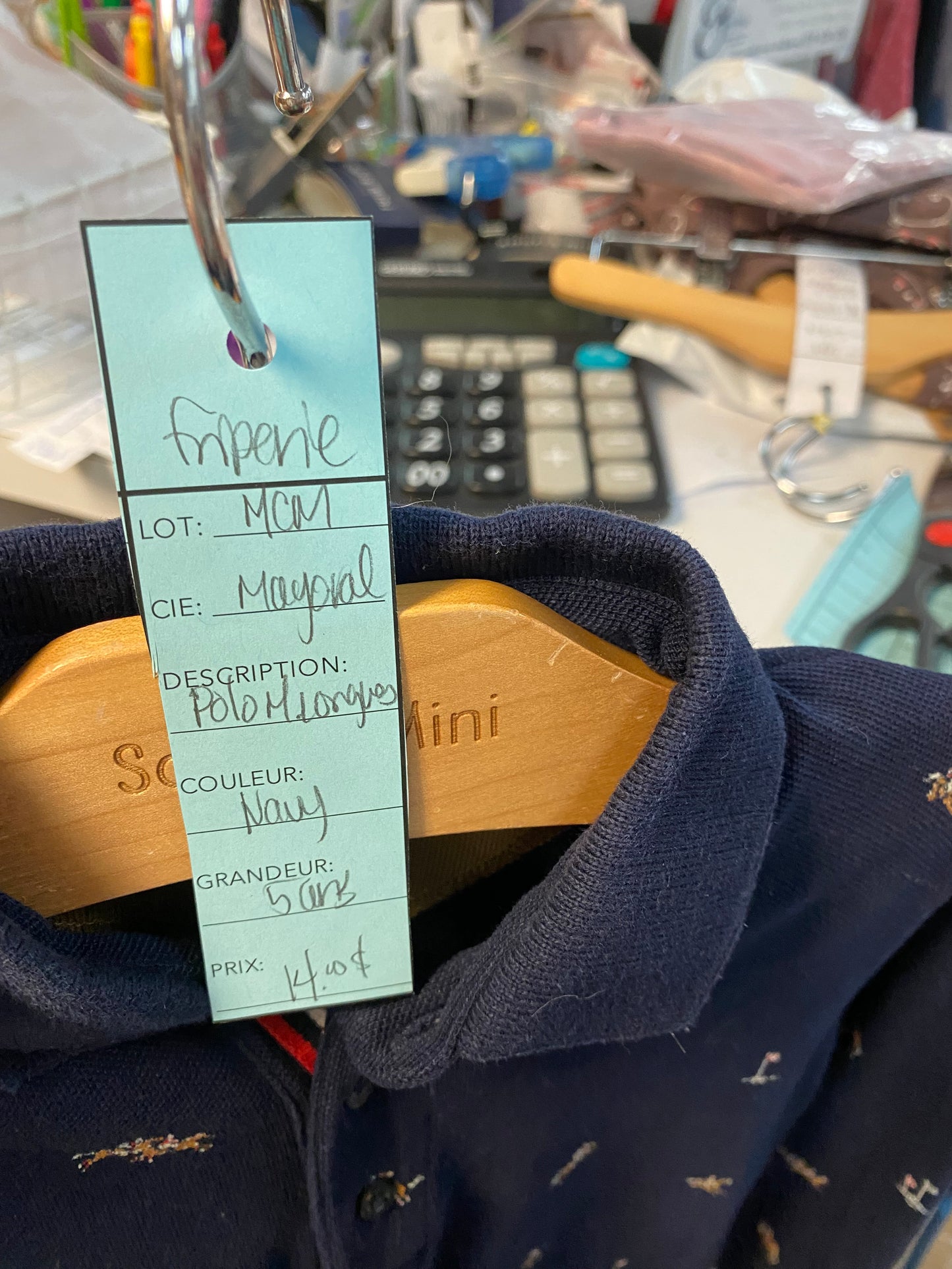 Friperie - polo manches longues - 5 ans