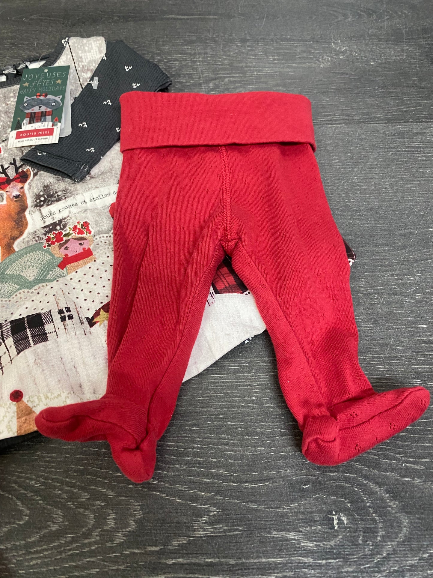 Souris mini et h&m - 1 mois - tunique, collant souris mini et legging