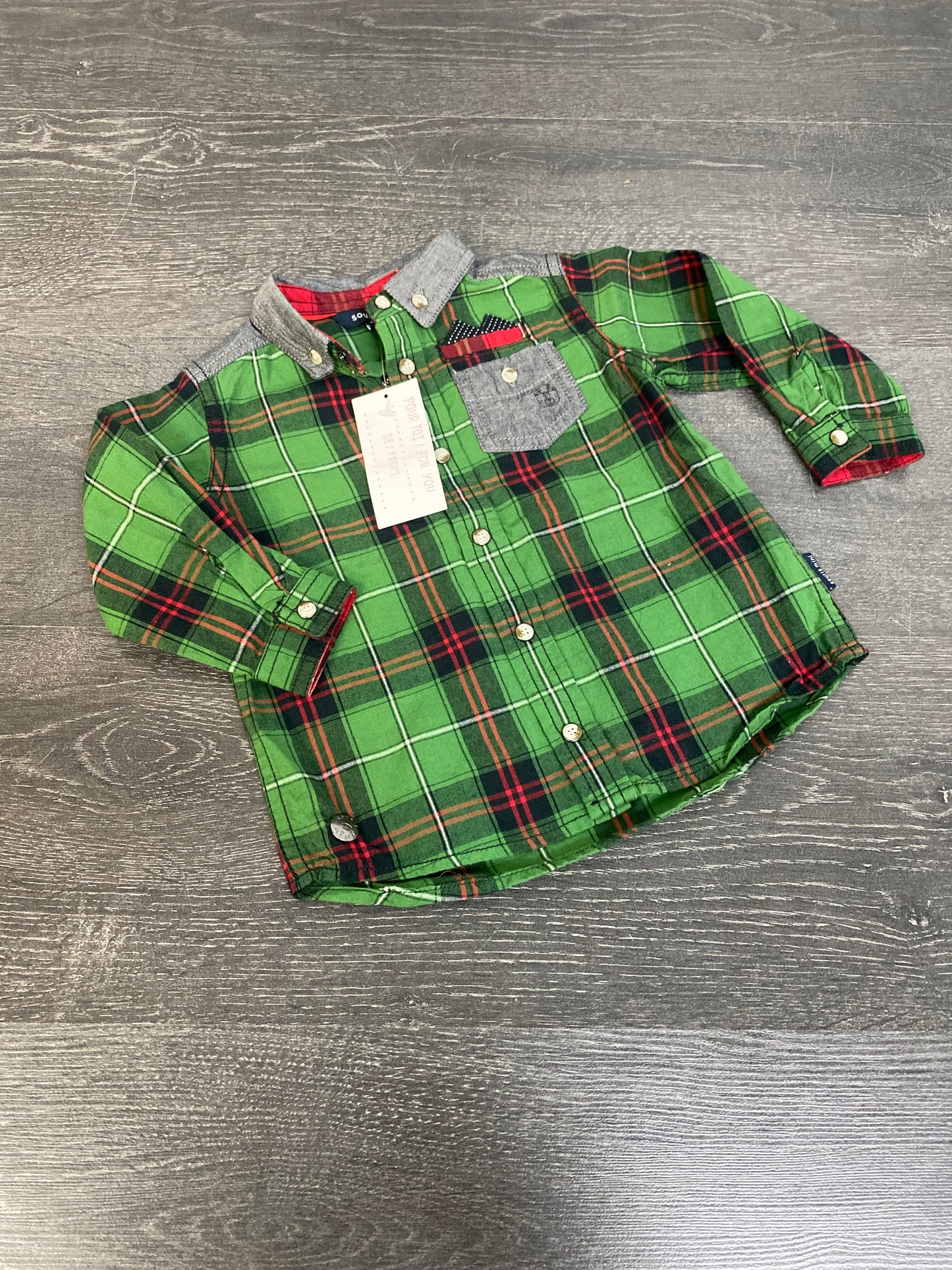 Chemise a carreaux - souris mini - 18 mois -