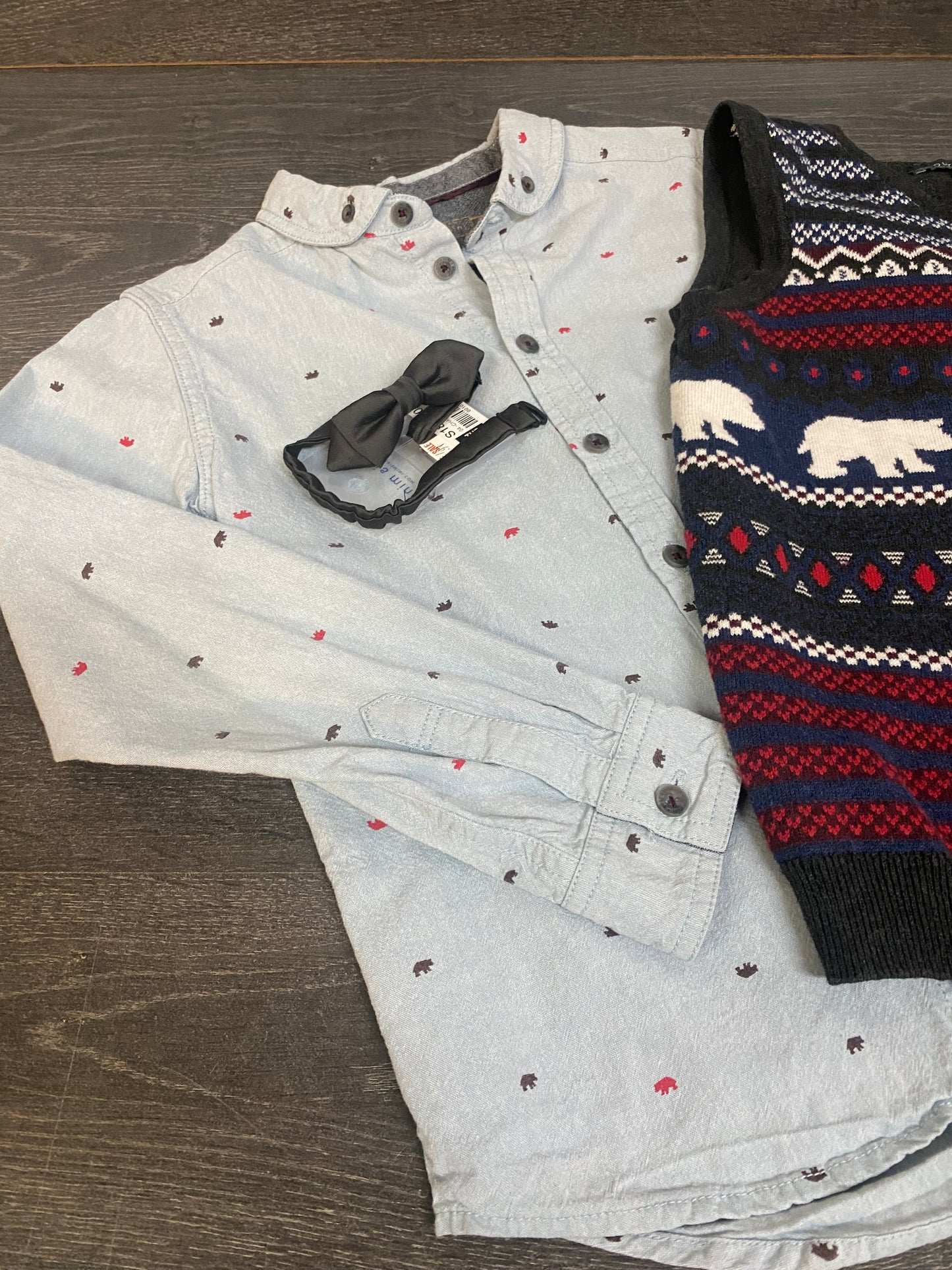 Friperie - chemise et debardeur et noeud ( neuf ) - 8 ans - souris mini