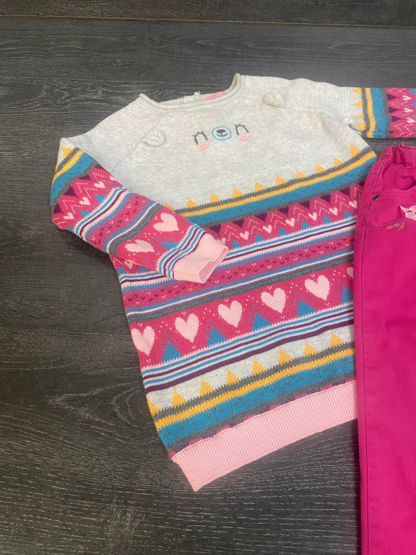 Friperie - tunique et pantalon - 2-3 ans - souris mini