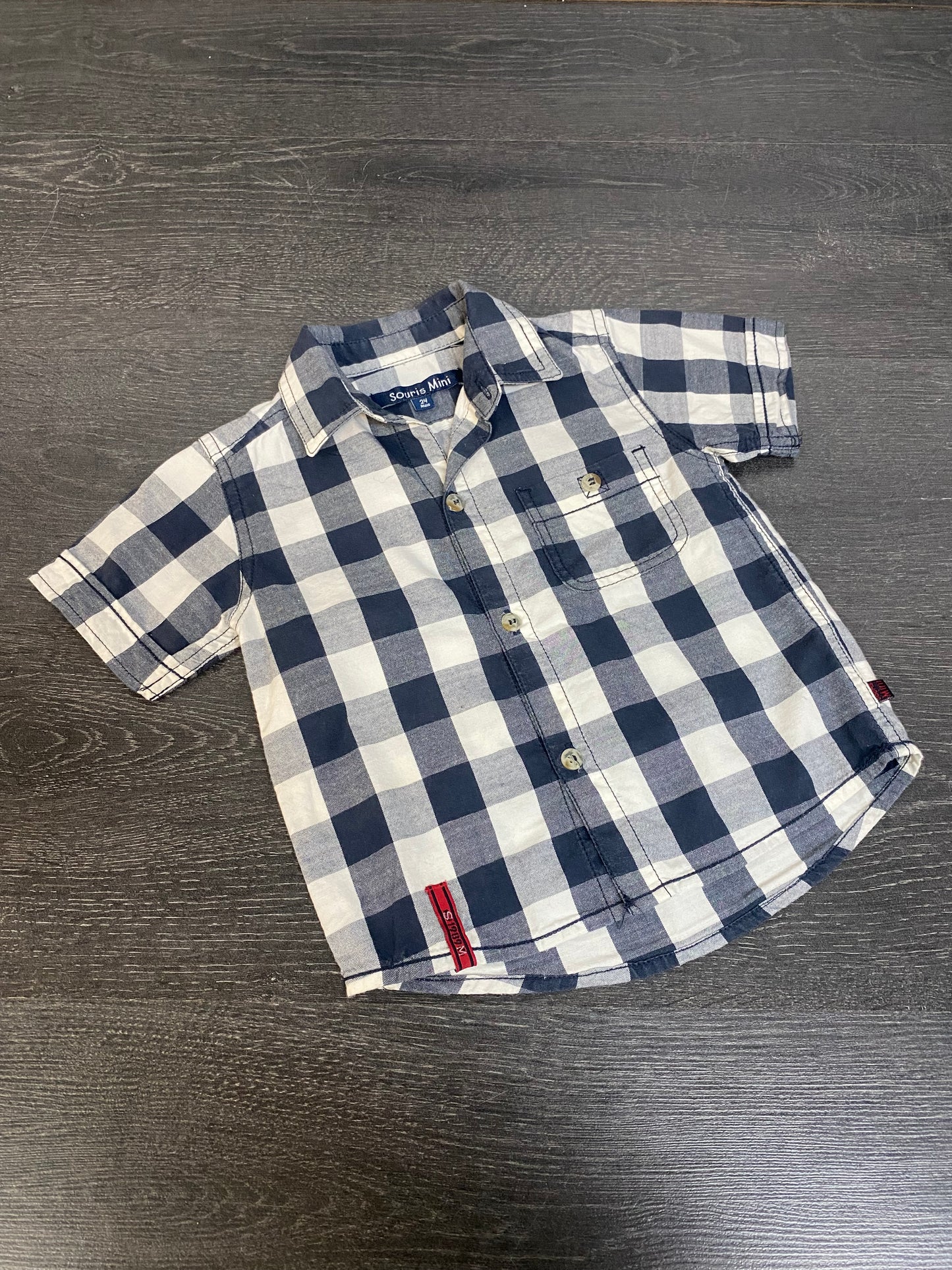 Friperie - souris mini - 24 mois - chemise