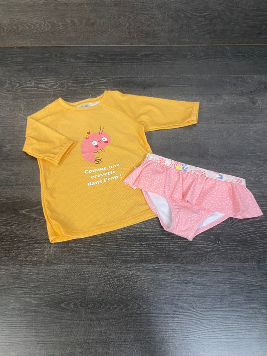 Rashguard et culotte bikini - 6 ans
