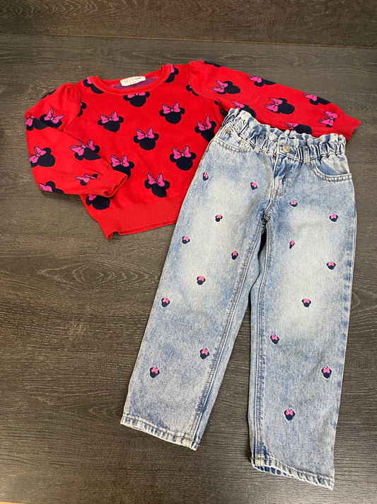 Friperie - gap edition walt disney - 5 ans - jeans et tricot