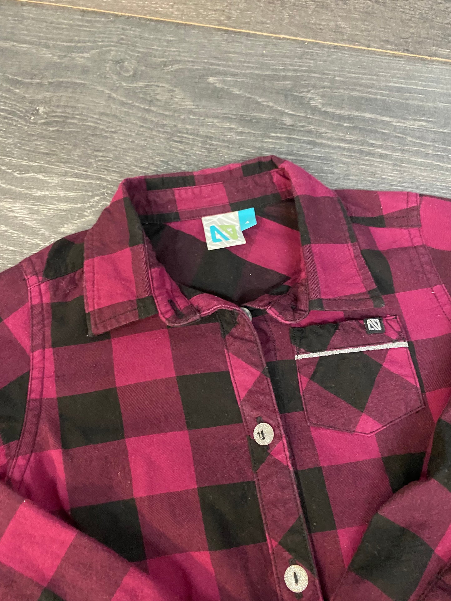 Friperie - robe - nano - 4 ans - noir et fuschia
