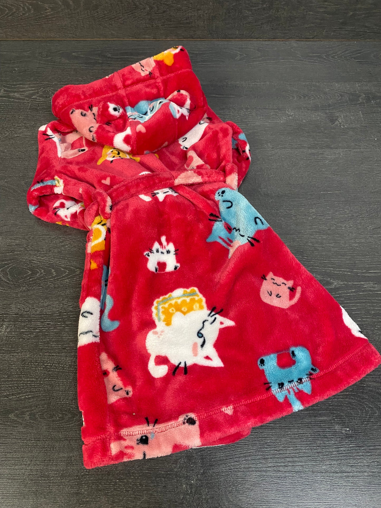 Reservé jass bel - Friperie - robe de chambre douce - 4-5 ans - souris mini