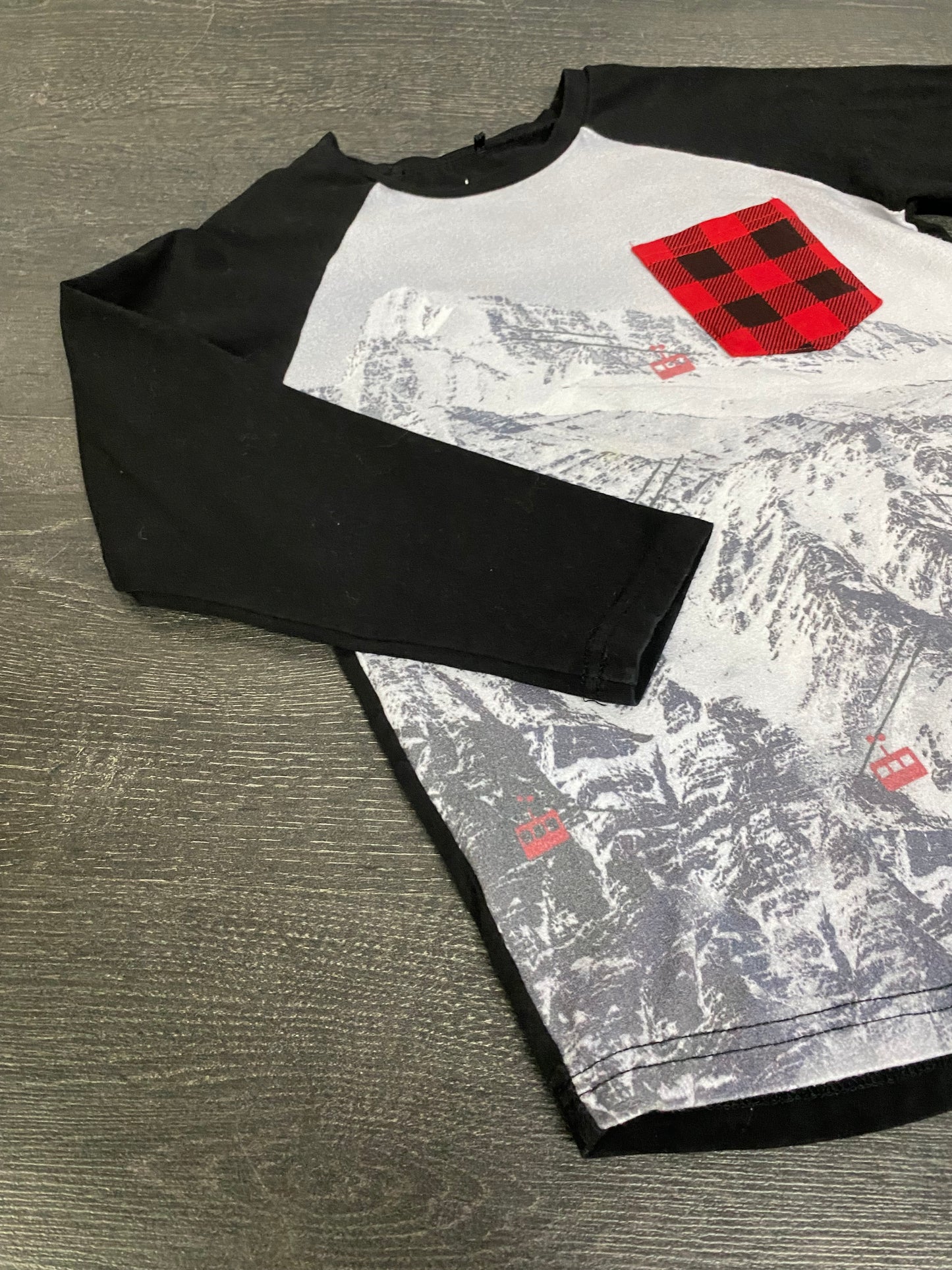 Friperie - 2x2 - manches longues - noire et blanc - 5 ans