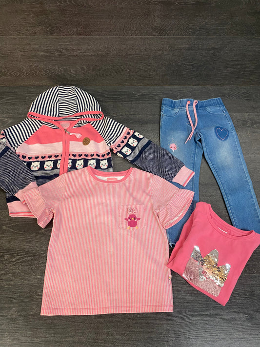 Friperie - veste - manches courtes - jeans et manches longues imparfait gratuit - 4 ans - souris mini