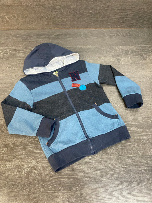 Friperie - veste capuchon - nano - 4 ans - navy/blue