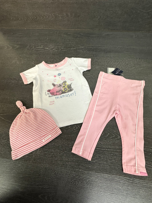 PROMO 15$ - pyjama et bonnet sourismini - 6-9 mois