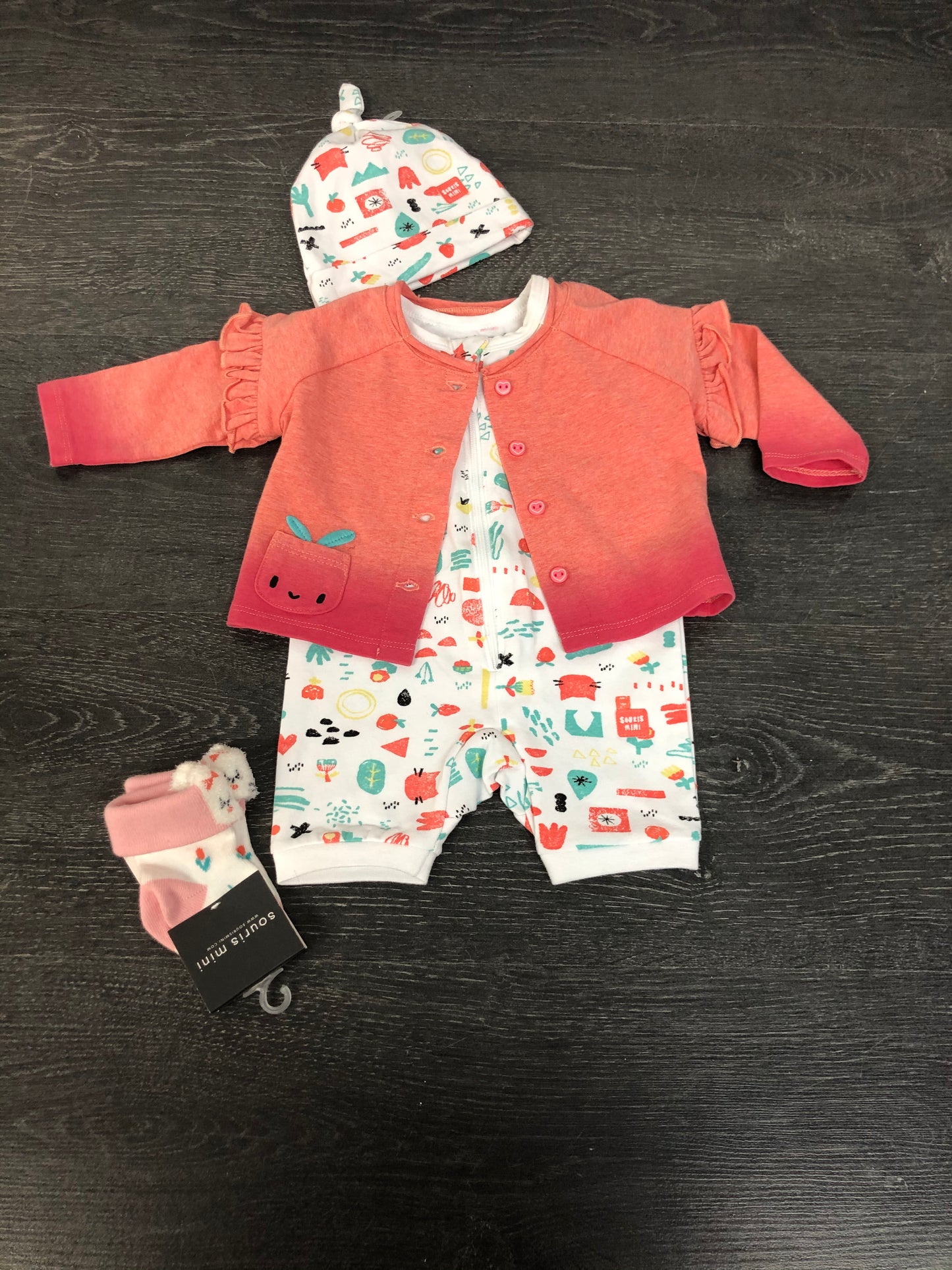 Petits fruits d’eté - souris mini - 5 mcx - 0-3 mois