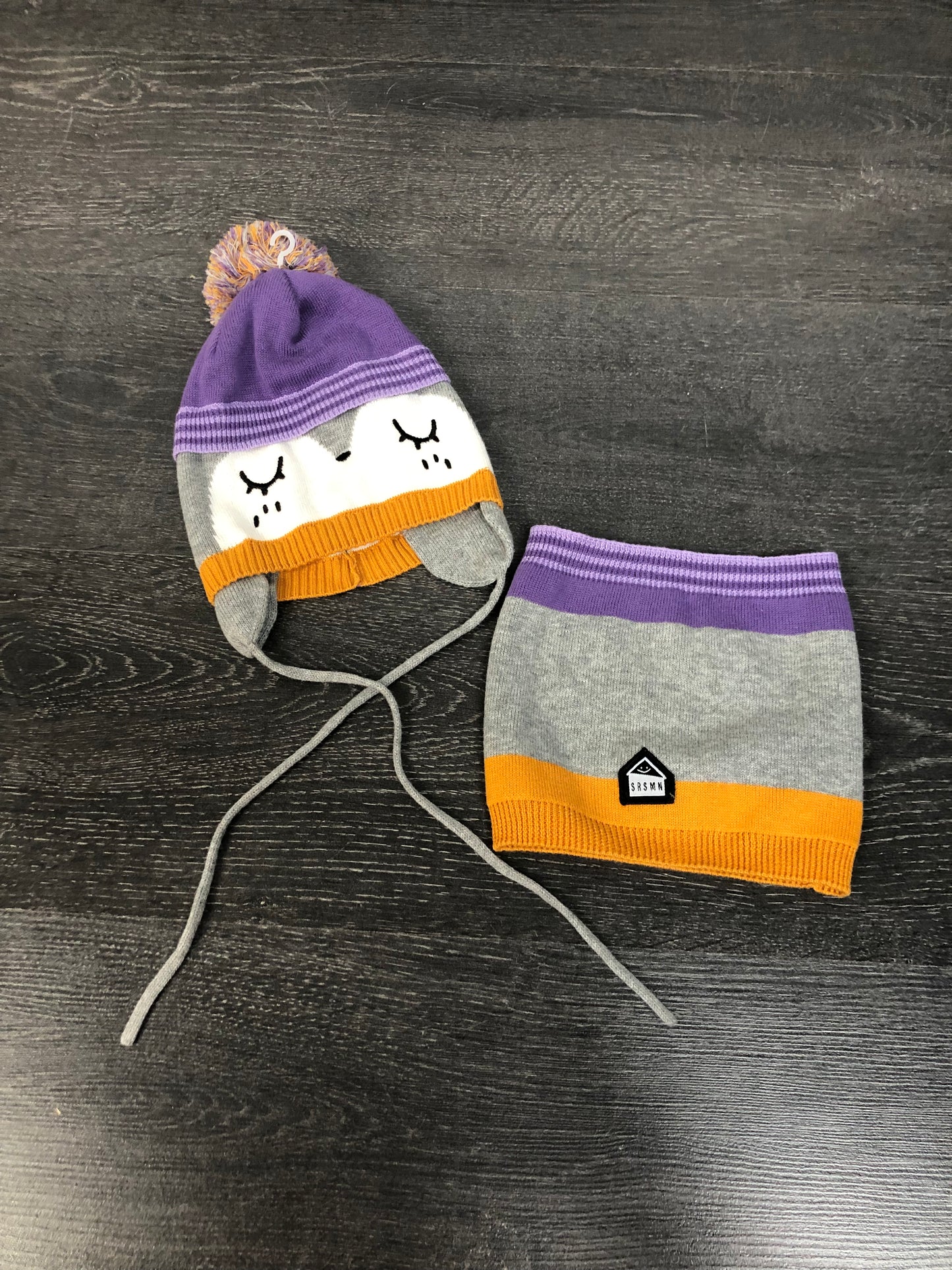 Duo tuque et cache cou - souris mini - grand bebe