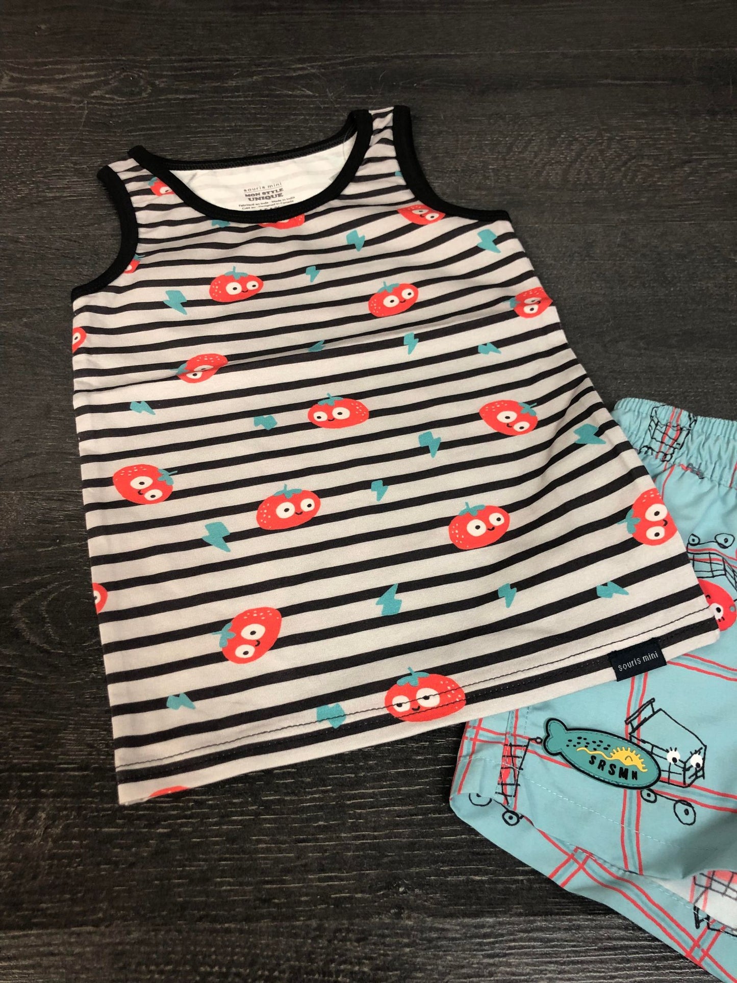 Duo short de plage et camisole - Short 4 ans et camisole 4-5 ans - Souris mini