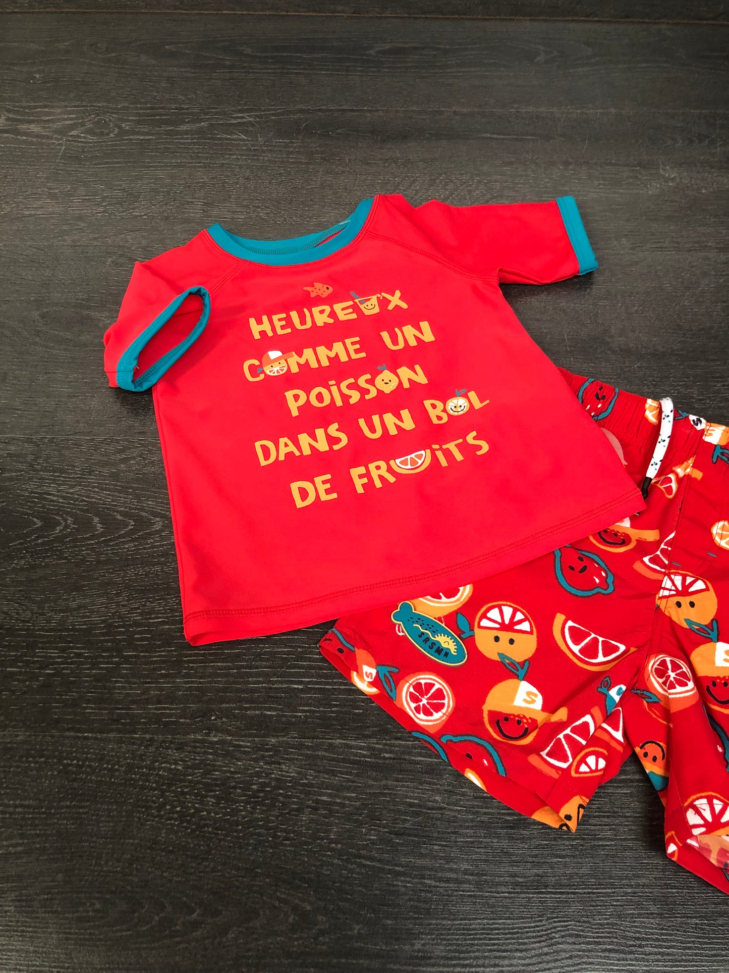 PROMO 20$ - rashguard et short - bebe - voir les grandeurs