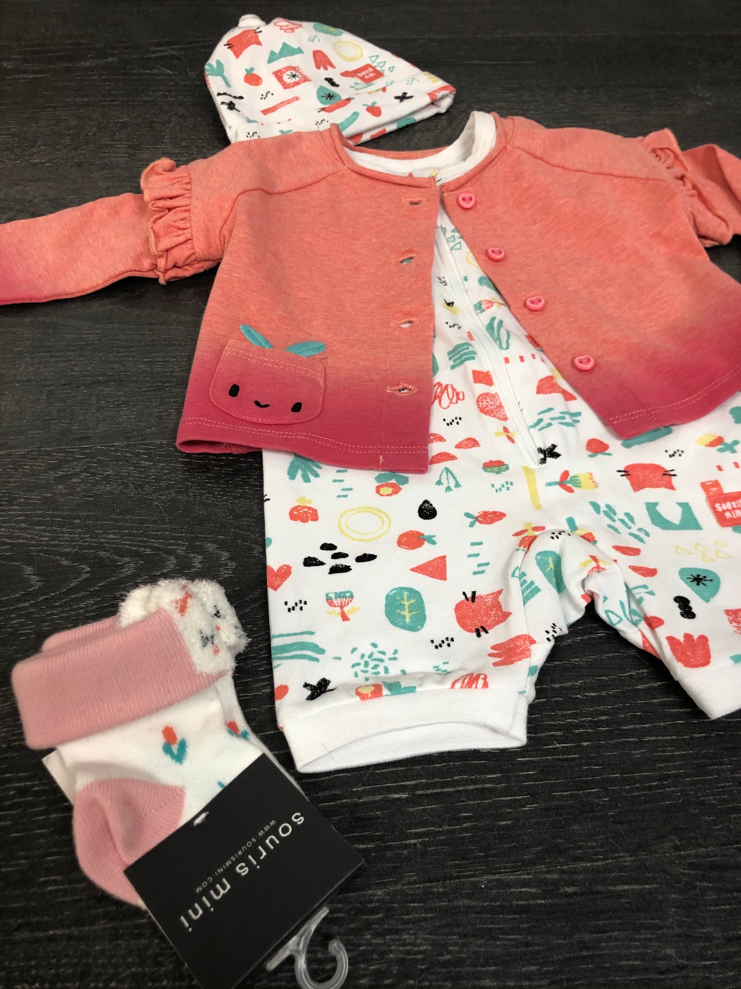 Petits fruits d’eté - souris mini - 5 mcx - 0-3 mois