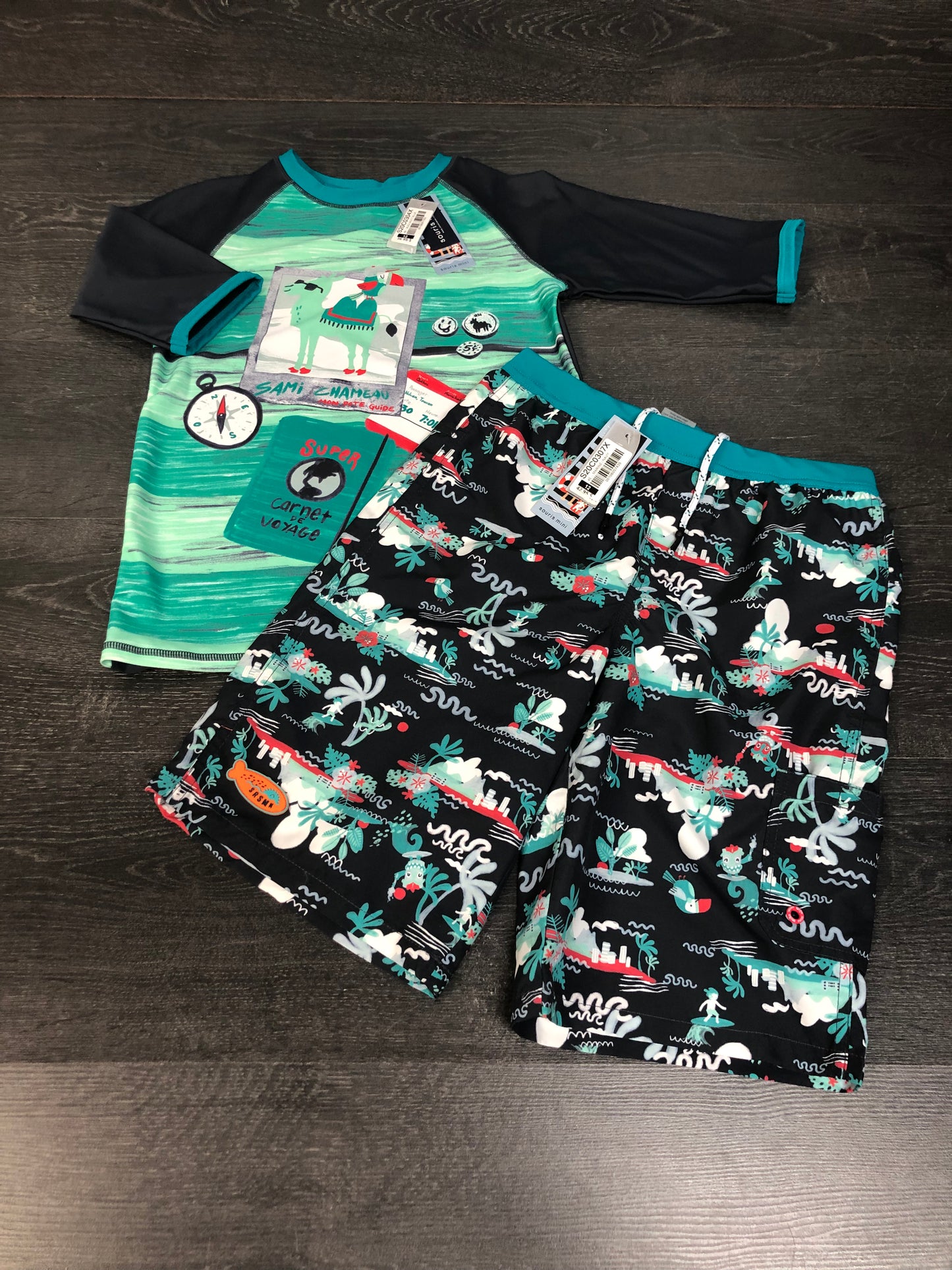 Duo rashguard - souris mini - 10 ou 12 ans