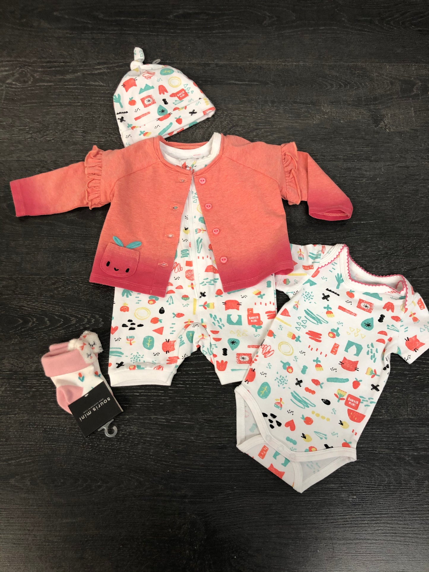 Petits fruits d’eté - souris mini - 5 mcx - 0-3 mois