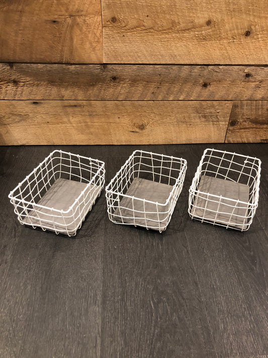 Trio paniers métallique