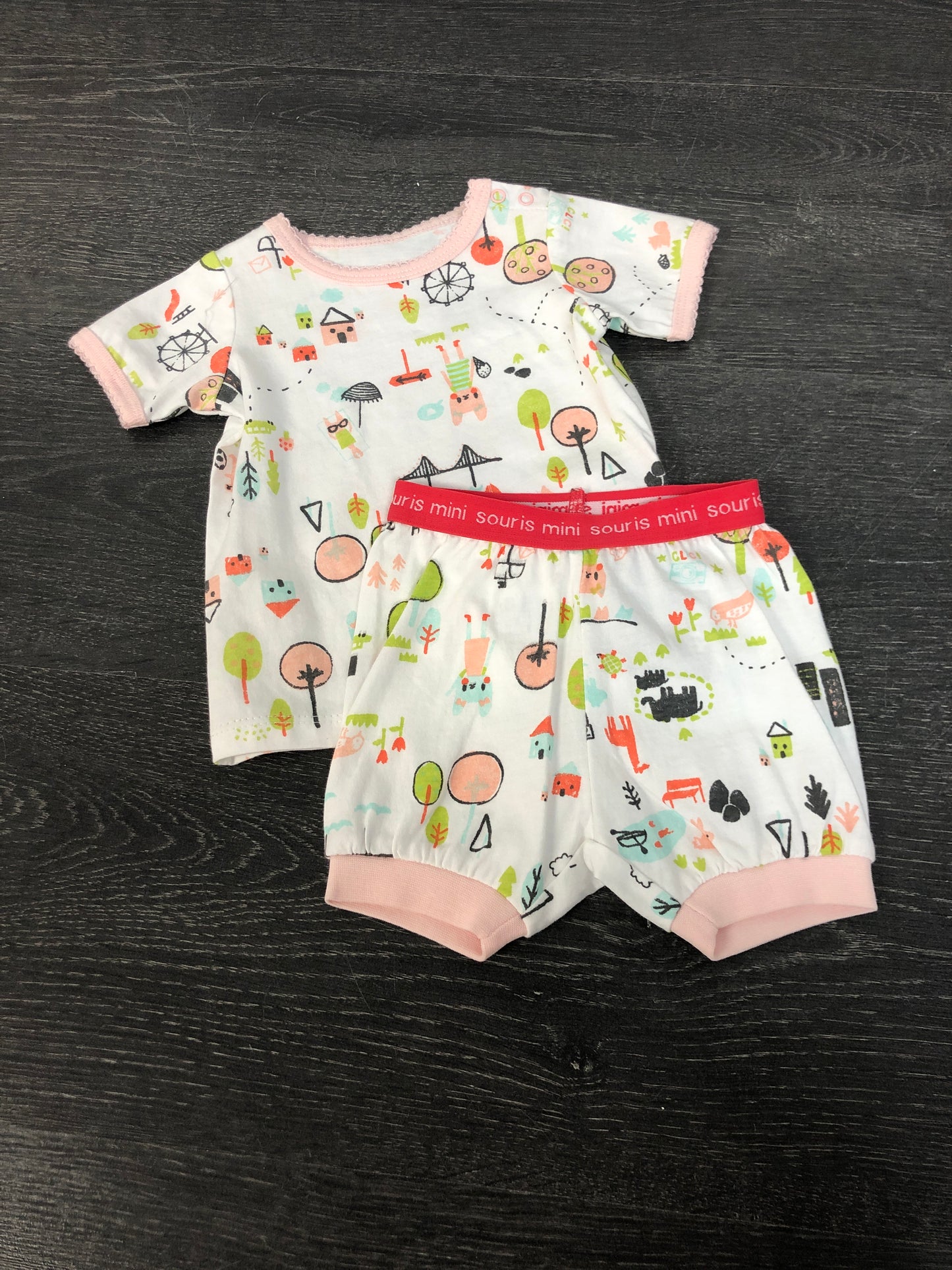 Pyjama court - souris mini - 6-9 mois